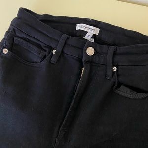 Cropped black skinny jeans - good American